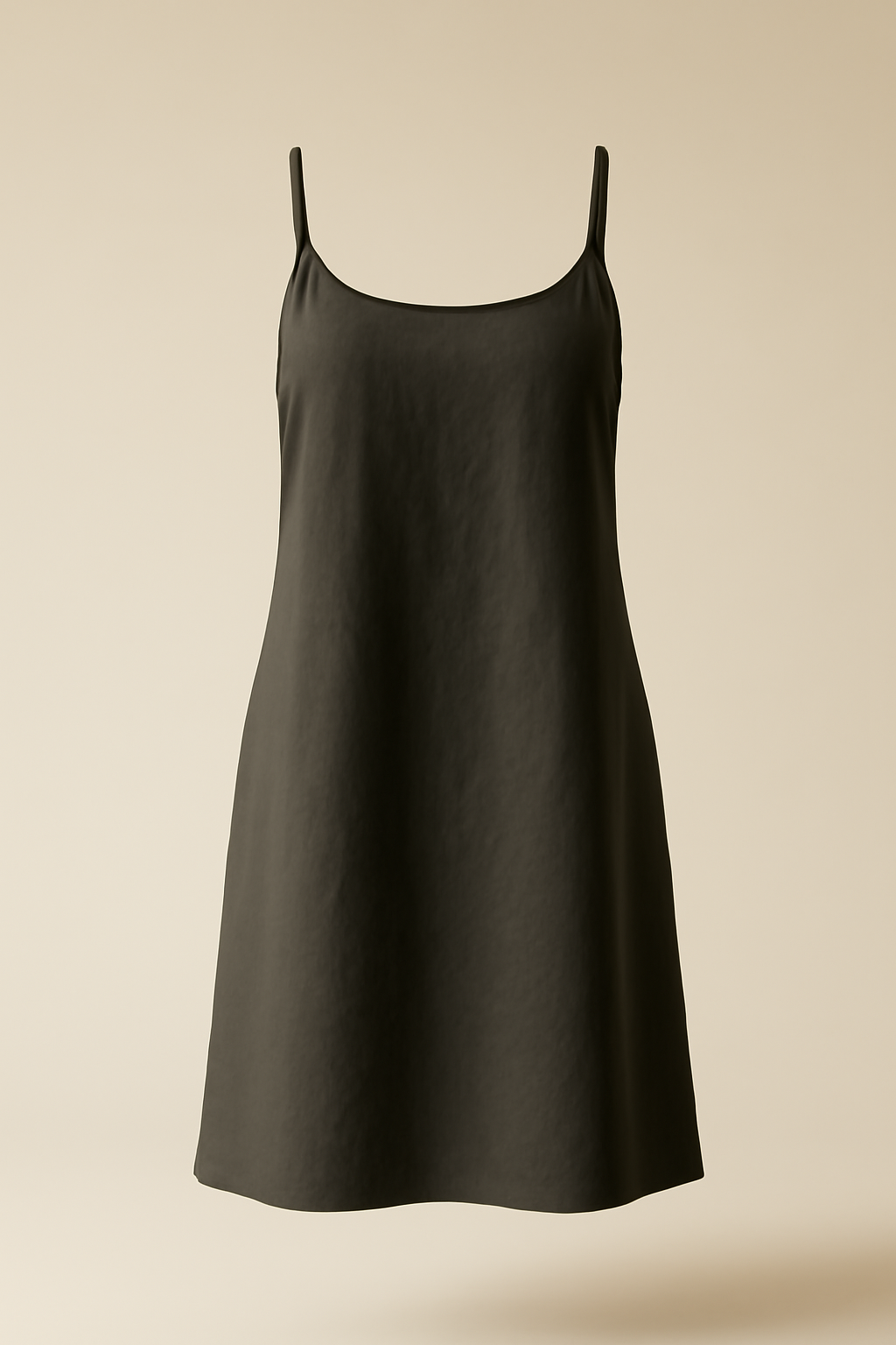 Solstice Square-Neck Linen Slip Dress