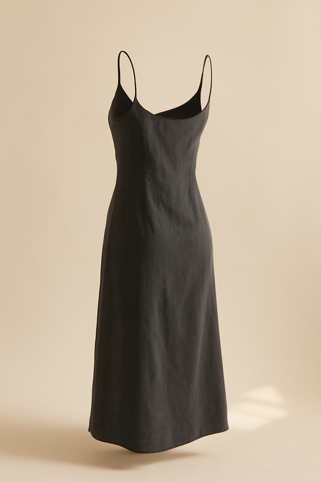 Solstice Square-Neck Linen Slip Dress