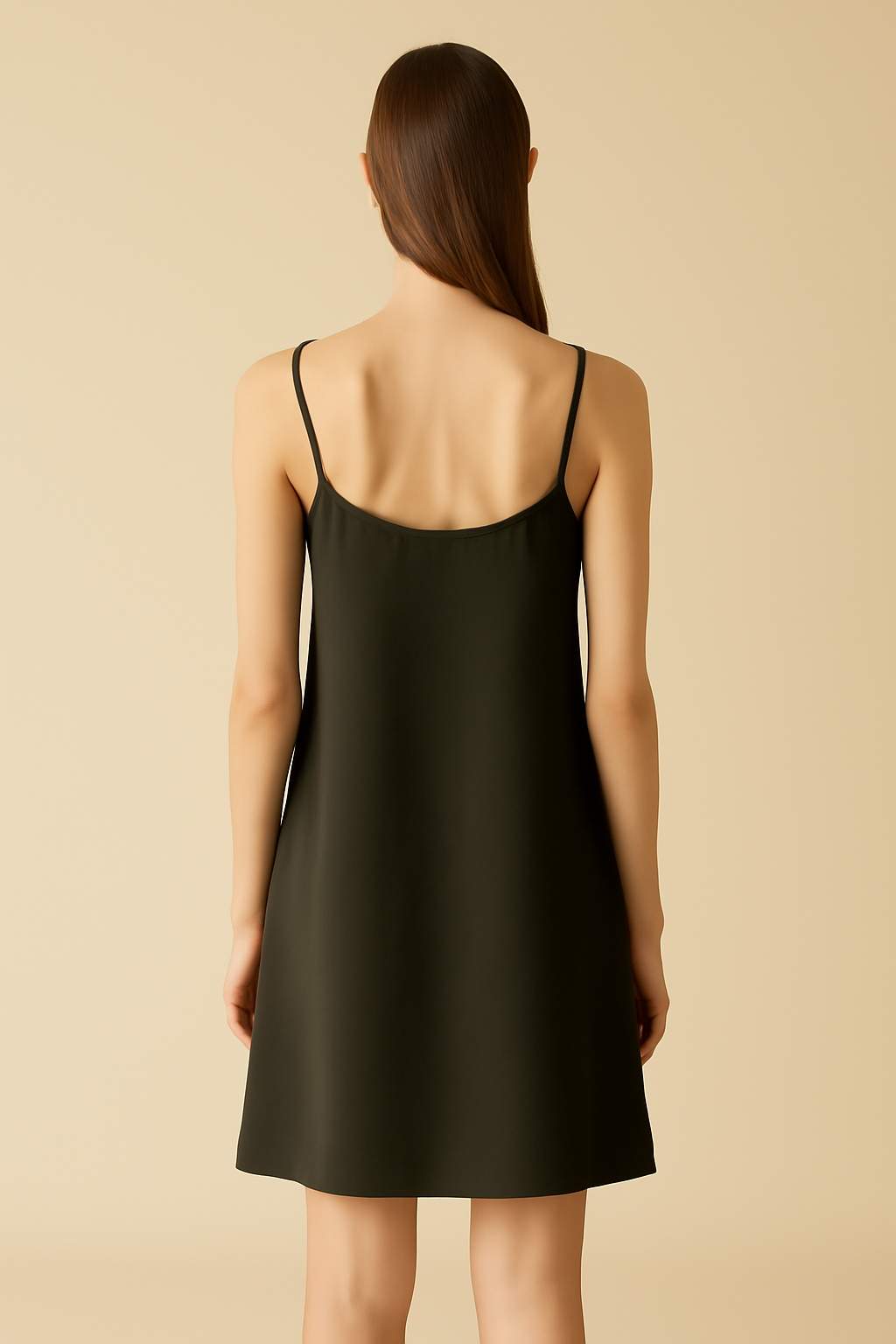Solstice Square-Neck Linen Slip Dress