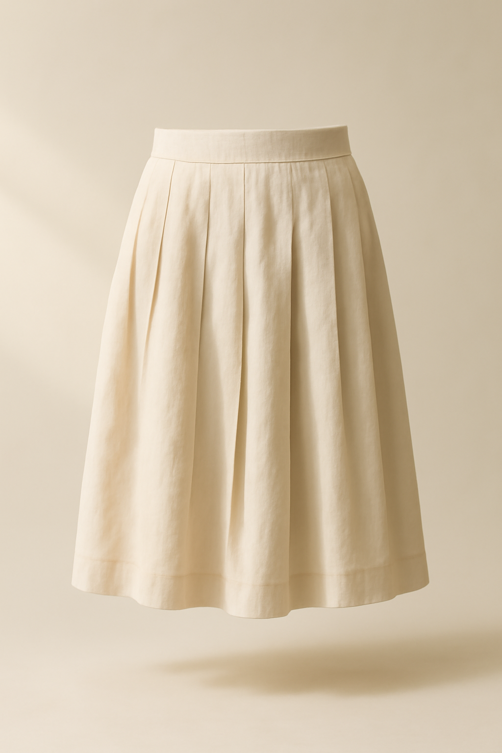 Solstice Tiered Linen Pleated Skirt