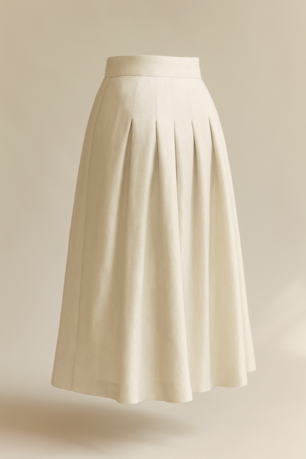 Solstice Tiered Linen Pleated Skirt