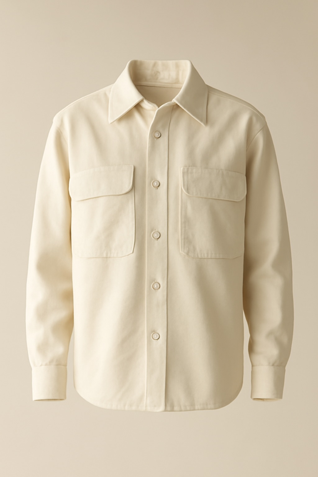 Terra Band-Collar Cotton Utility Shirt
