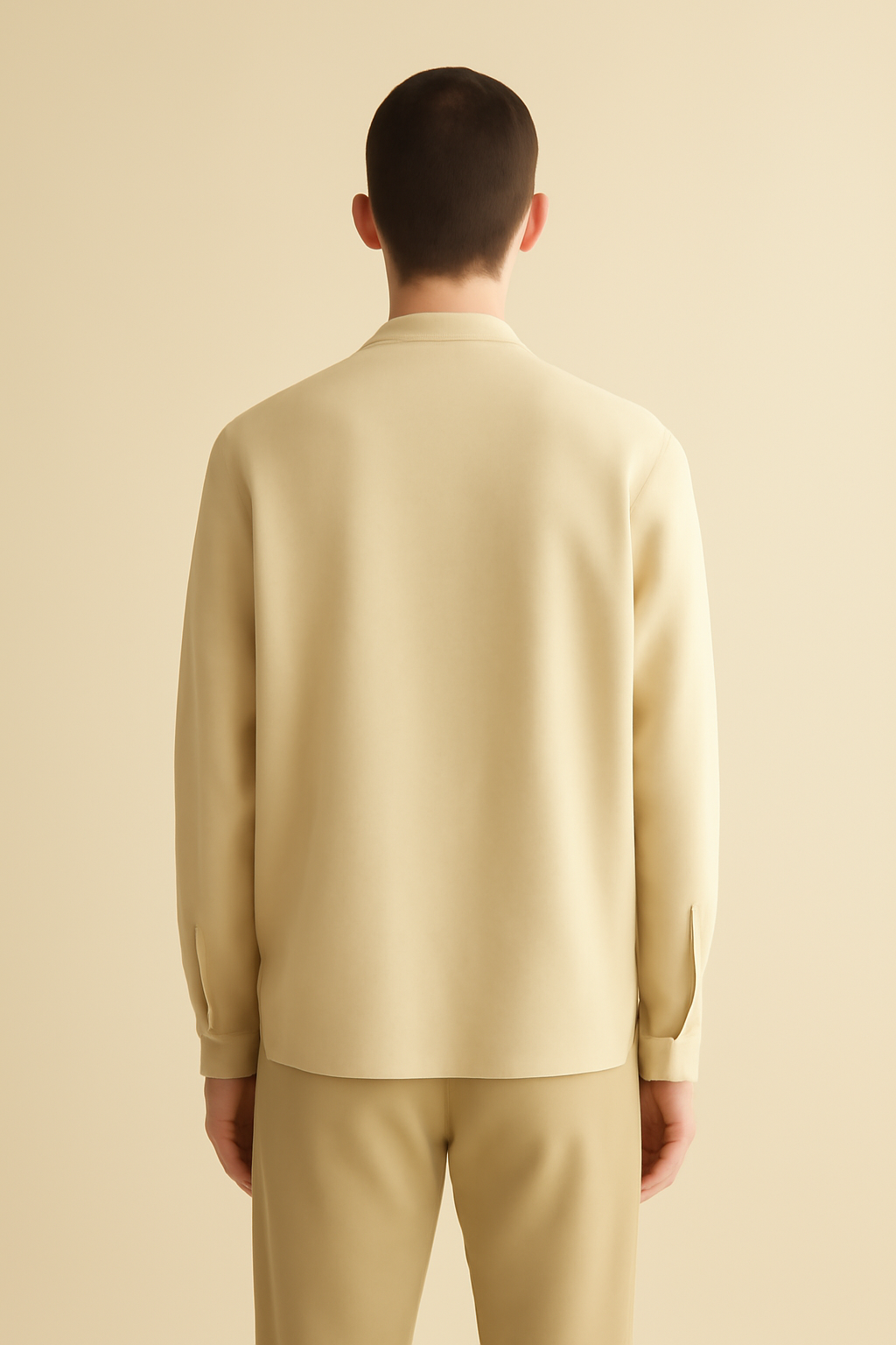 Terra Band-Collar Linen Oversize Shirt