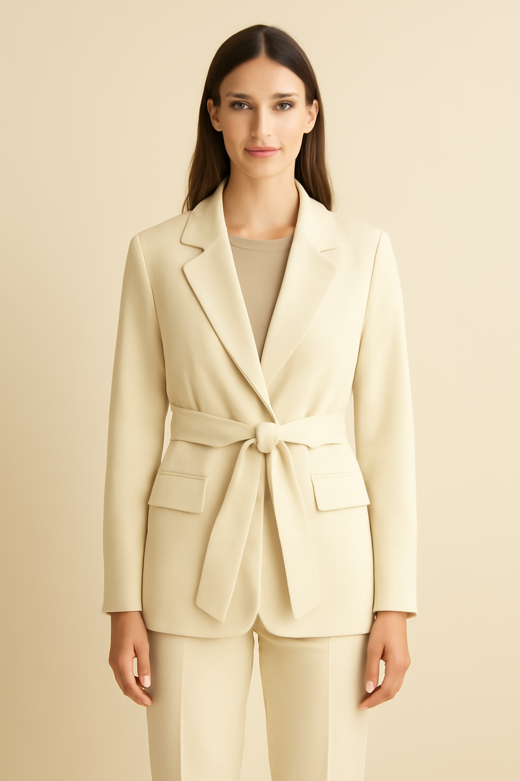 Terra Belted Gabardine Blazer