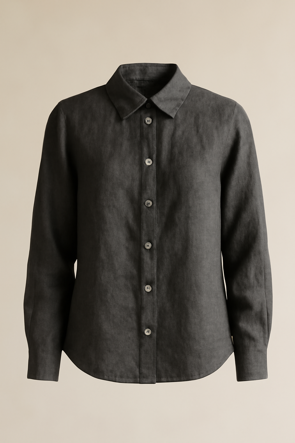 Terra Cropped Linen Classic Blouse