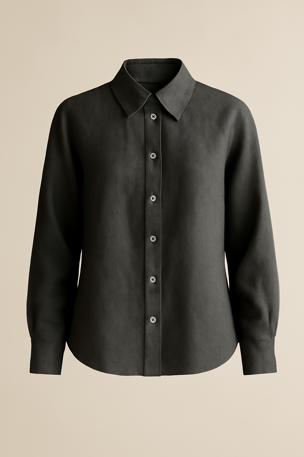 Terra Cropped Linen Classic Blouse