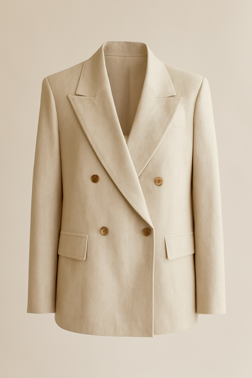 Terra Double-Breasted Linen Blazer