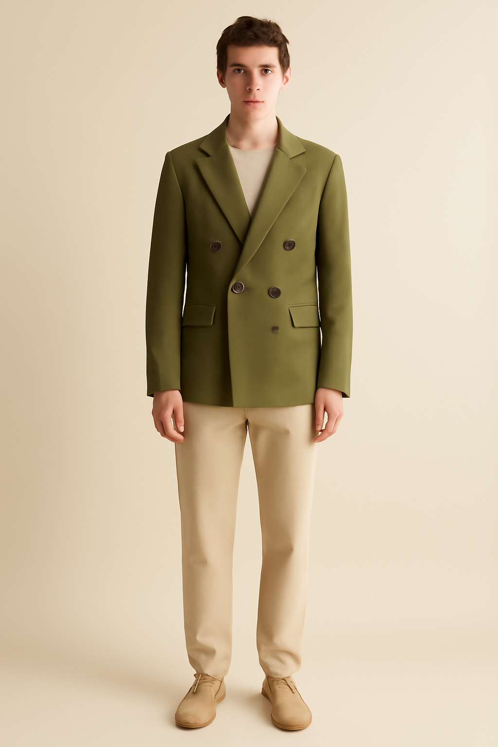 Terra Double-Breasted Wool Blazer