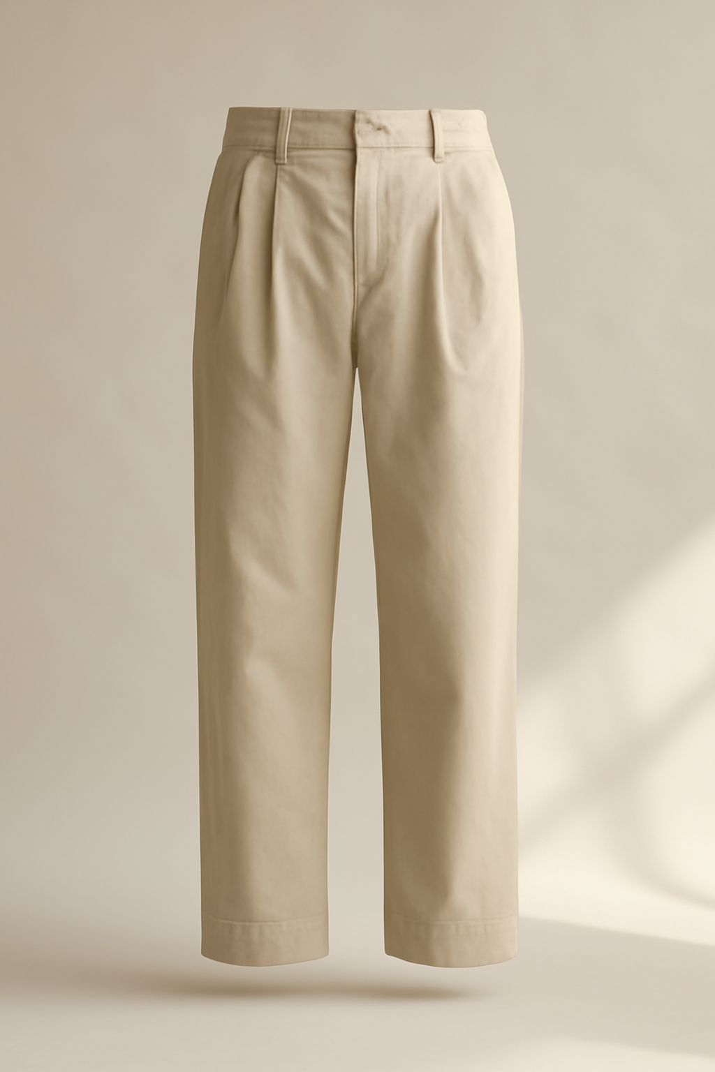 Terra Mid-Rise Linen Pleated Trousers