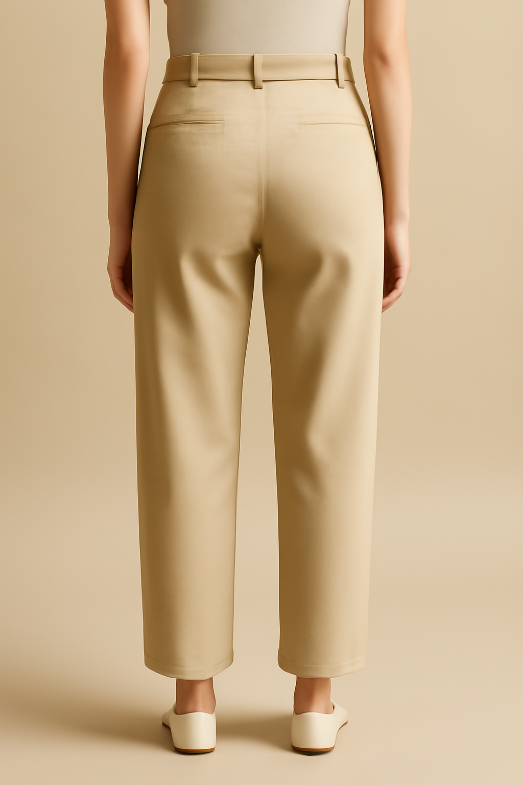 Terra Mid-Rise Linen Pleated Trousers