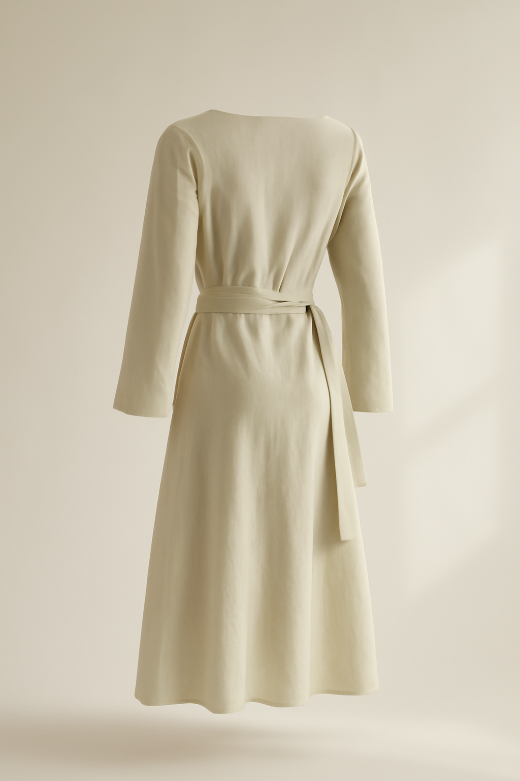 Terra Square-Neck Organic Wrap Dress