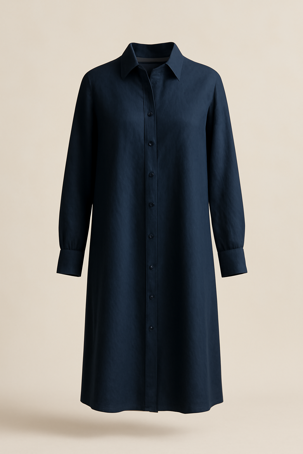 Terra Square-Neck Tencel Shirt Dress