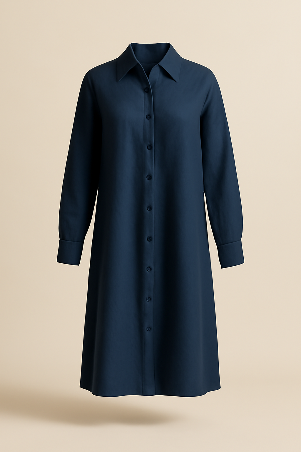 Terra Square-Neck Tencel Shirt Dress