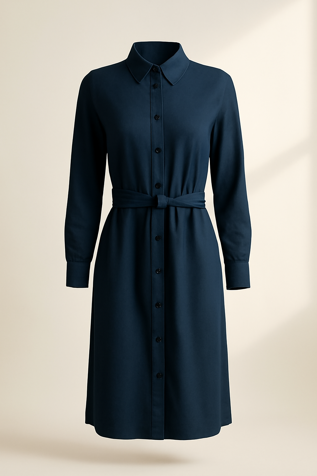 Terra Square-Neck Tencel Shirt Dress