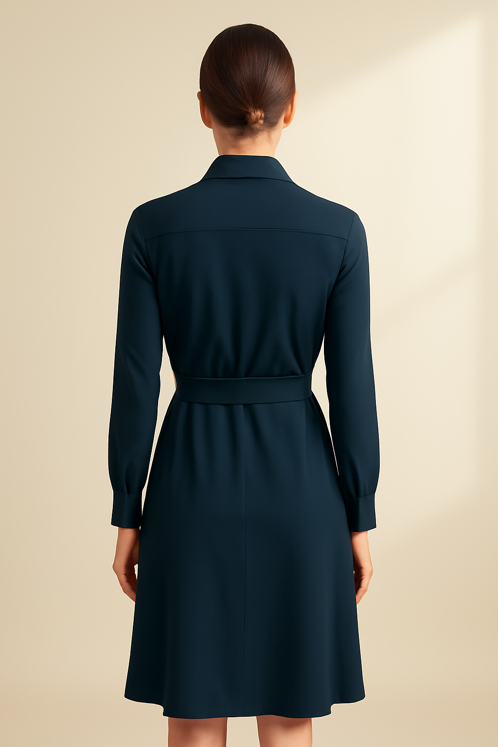 Terra Square-Neck Tencel Shirt Dress