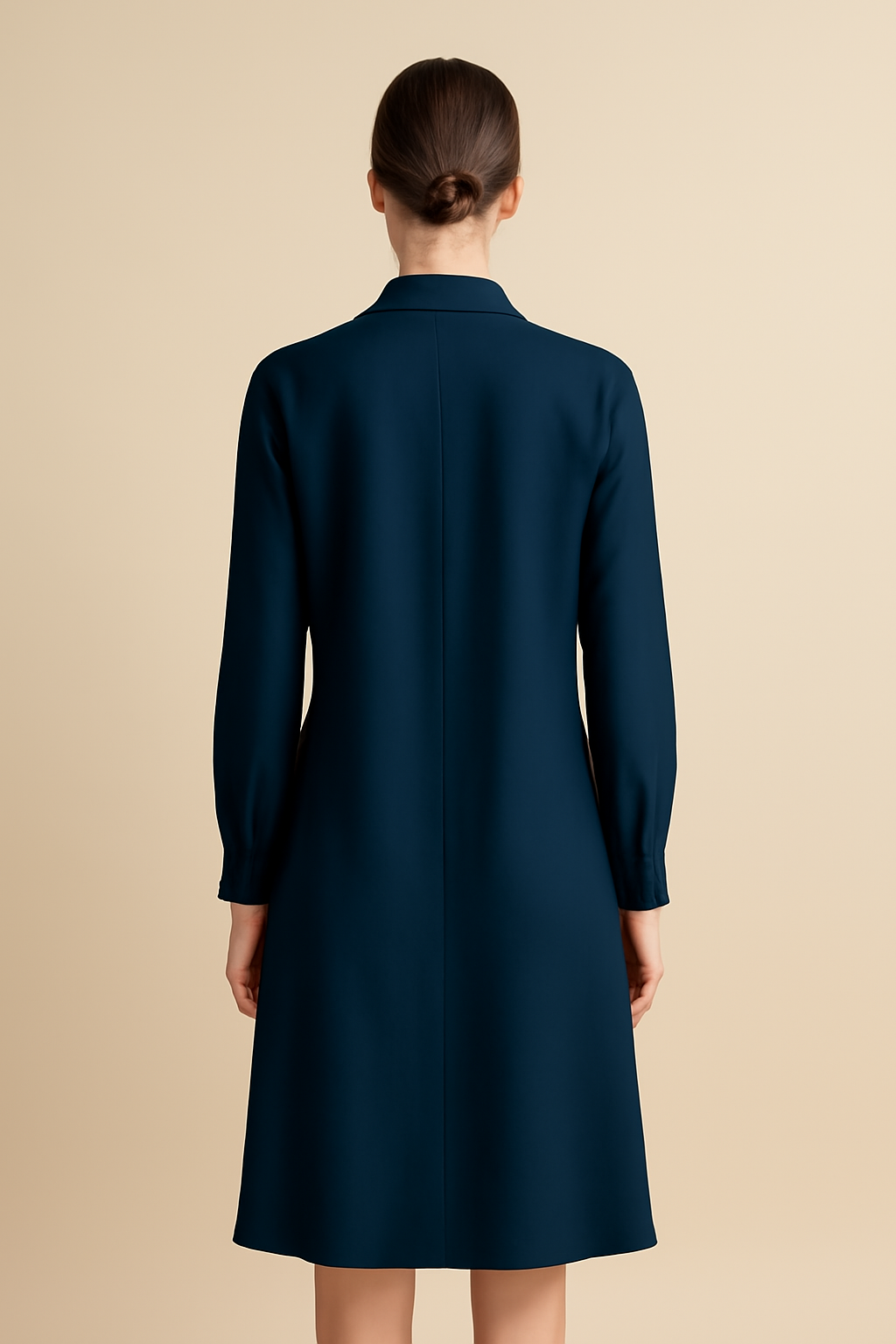 Terra Square-Neck Tencel Shirt Dress