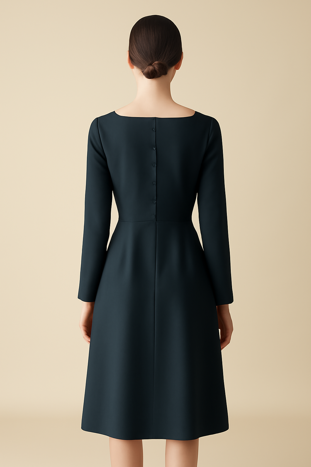 Terra Square-Neck Tencel Shirt Dress