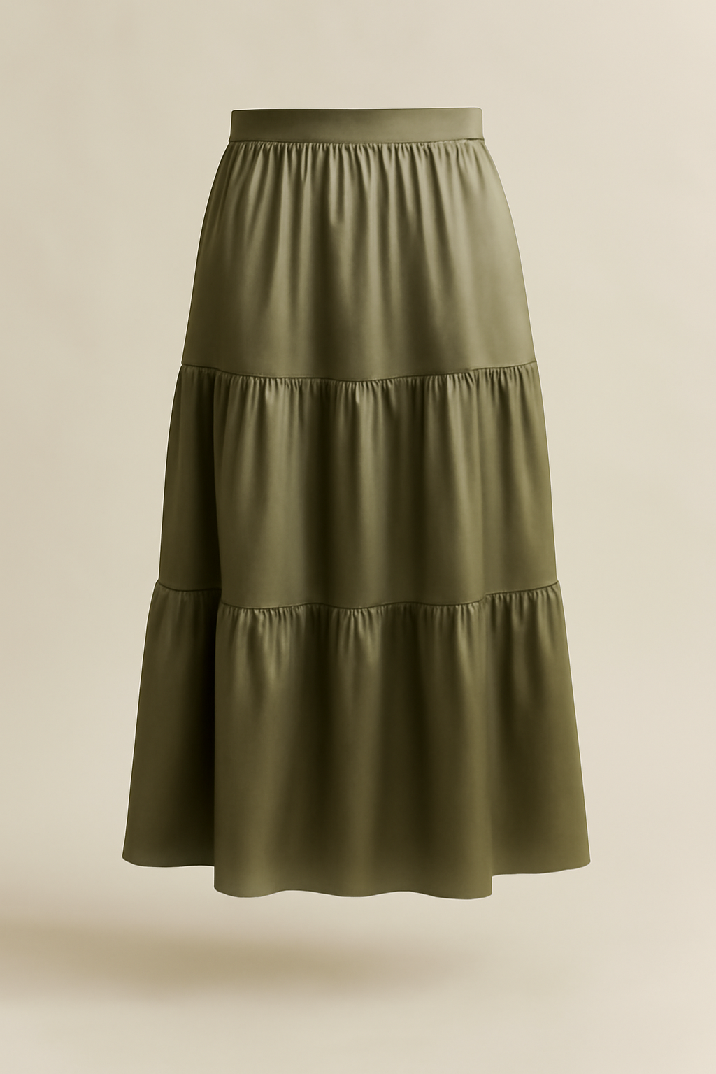 Terra Tiered Viscose Midi Skirt